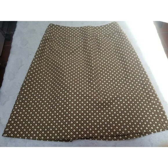 Talbots Womens Textured Cotton A-Line Pleated Skirt Size 6 Knee Length Lined - Picture 4 of 7
